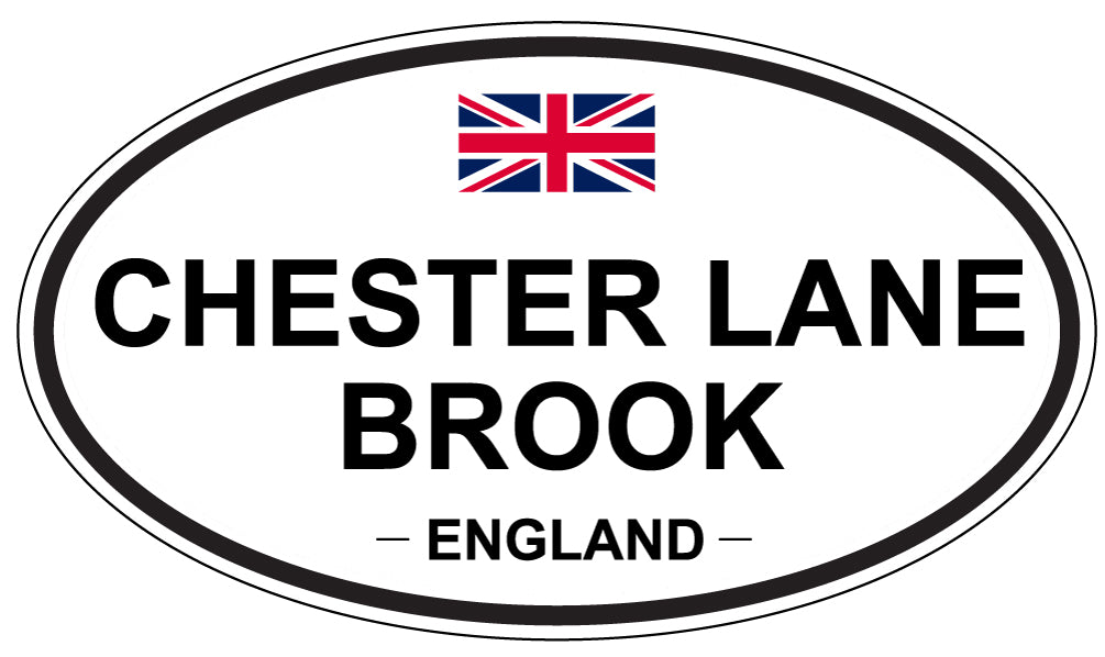 CHESTER LANE BROOK, ENGLAND - Oval Sticker