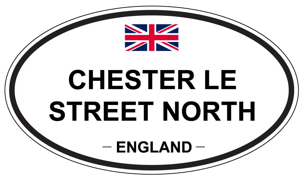 CHESTER LE STREET NORTH, ENGLAND - Oval Sticker