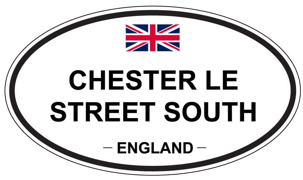 CHESTER LE STREET SOUTH, ENGLAND - Oval Sticker