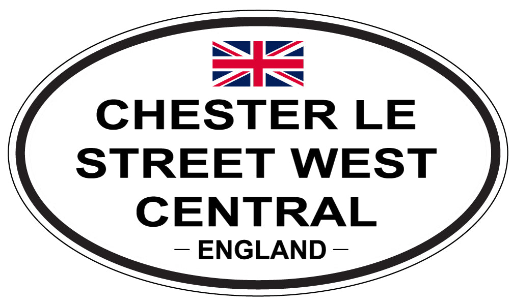 CHESTER LE STREET WEST CENTRAL, ENGLAND - Oval Sticker
