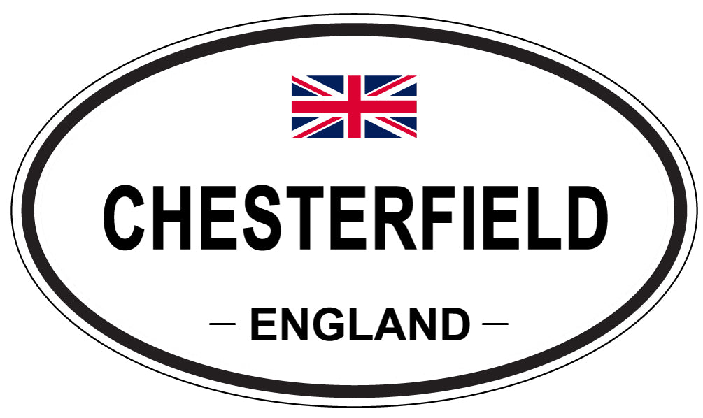 CHESTERFIELD, ENGLAND - Oval Sticker