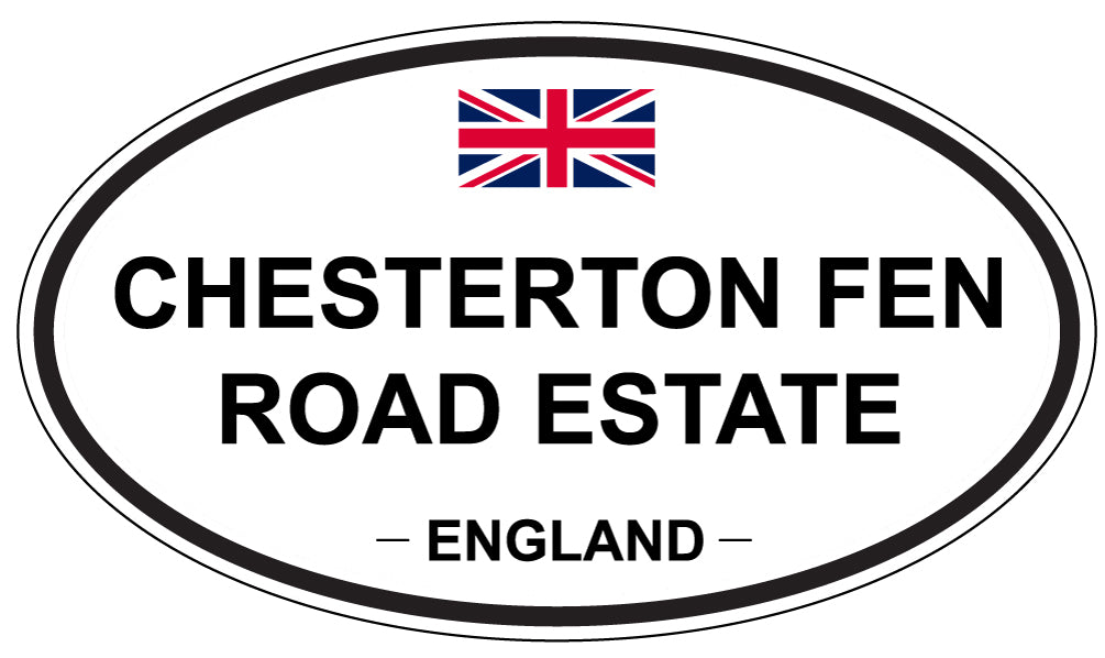 CHESTERTON FEN ROAD ESTATE, ENGLAND - Oval Sticker