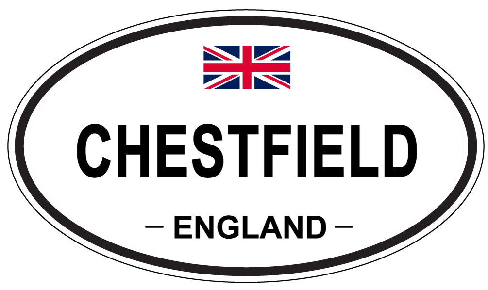 CHESTFIELD, ENGLAND - Oval Sticker