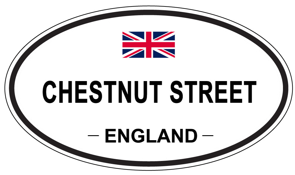 CHESTNUT STREET, ENGLAND - Oval Sticker