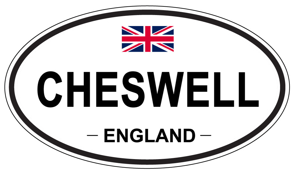 CHESWELL, ENGLAND - Oval Sticker