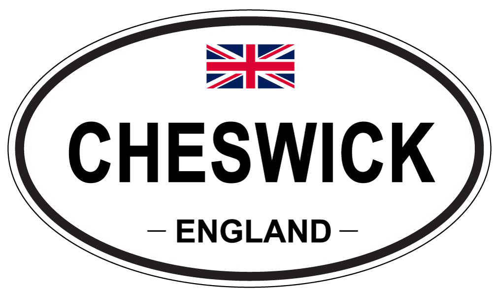CHESWICK, ENGLAND - Oval Sticker