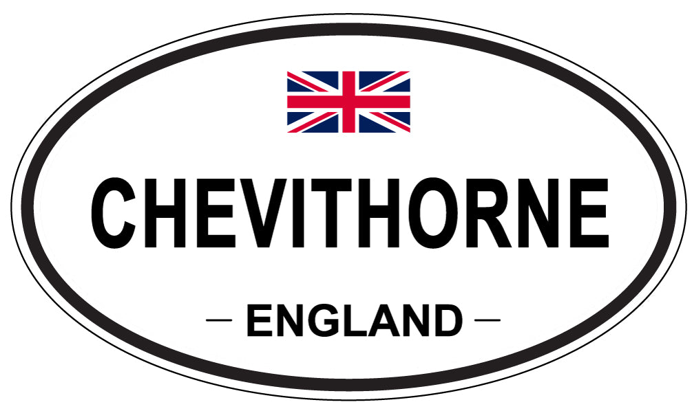 CHEVITHORNE, ENGLAND - Oval Sticker