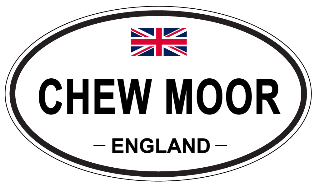 CHEW MOOR, ENGLAND - Oval Sticker
