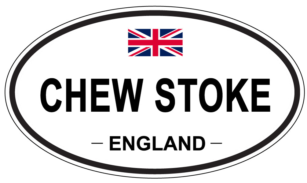 CHEW STOKE, ENGLAND - Oval Sticker
