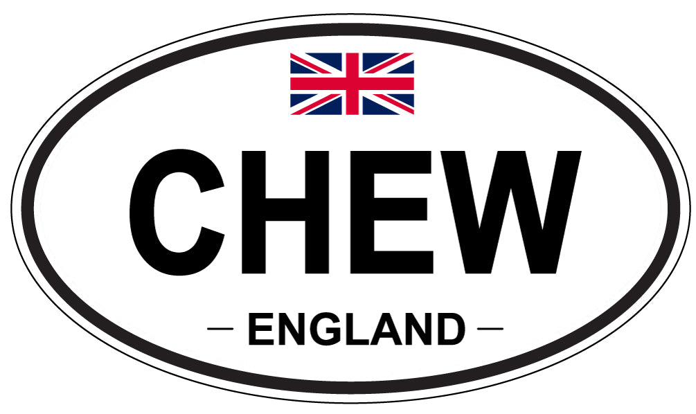 CHEW, ENGLAND - Oval Sticker