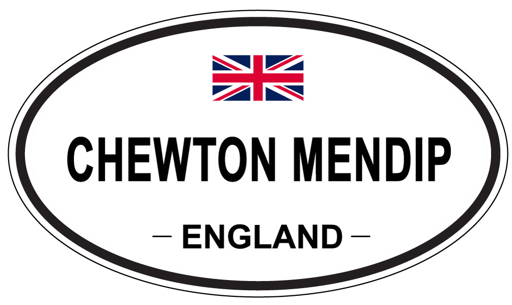 CHEWTON MENDIP, ENGLAND - Oval Sticker