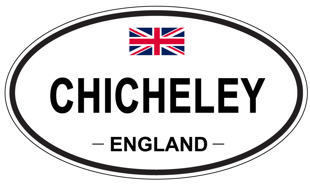 CHICHELEY, ENGLAND - Oval Sticker