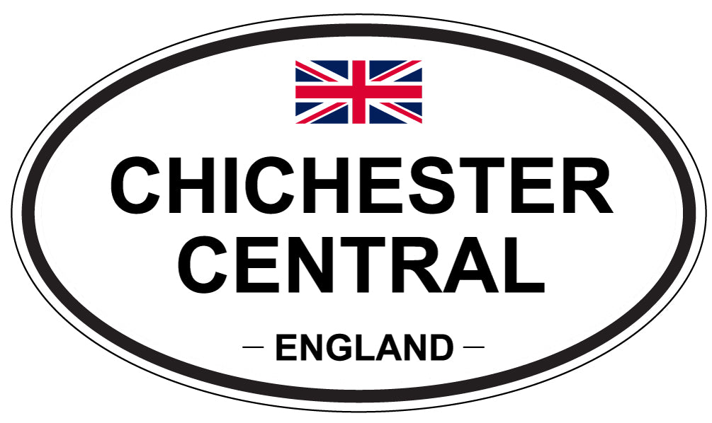 CHICHESTER CENTRAL, ENGLAND - Oval Sticker