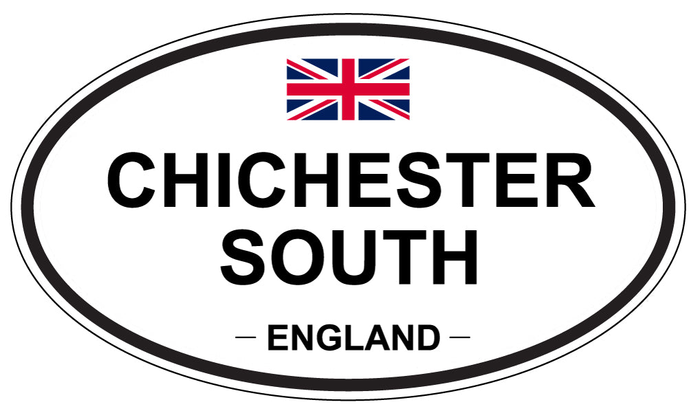 CHICHESTER SOUTH, ENGLAND - Oval Sticker