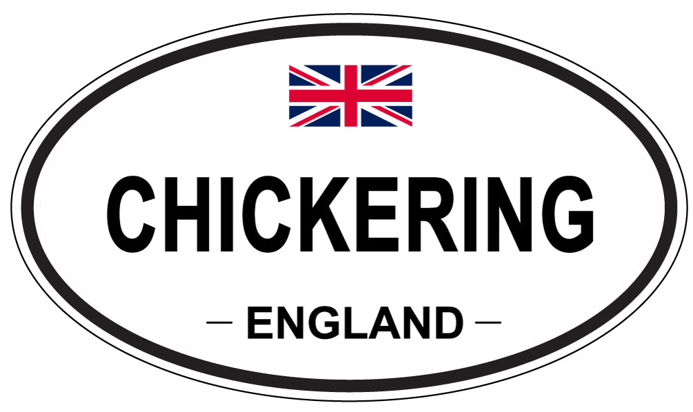 CHICKERING, ENGLAND - Oval Sticker