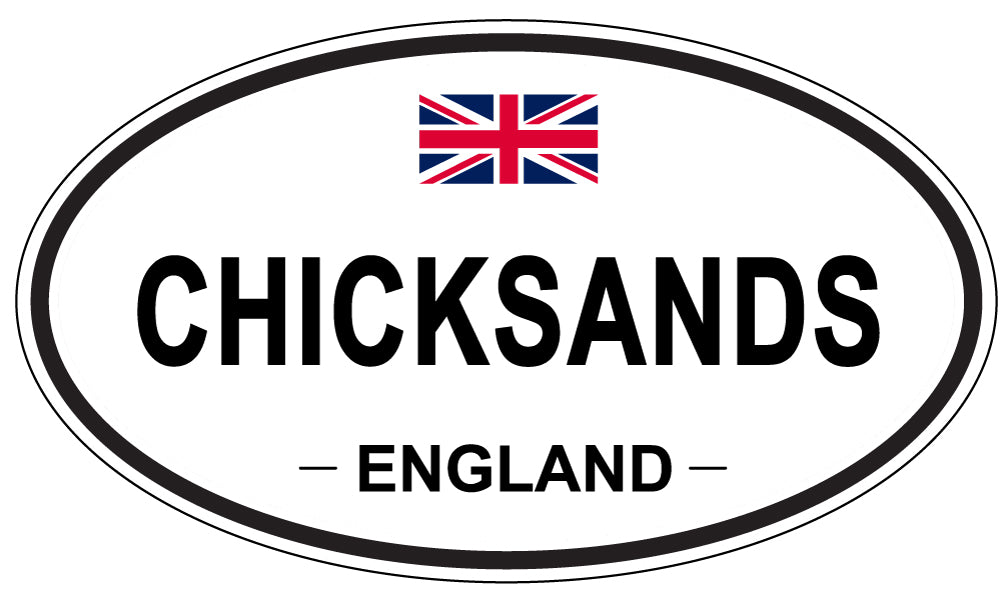 CHICKSANDS, ENGLAND - Oval Sticker