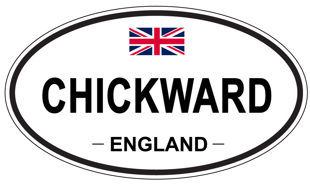 CHICKWARD, ENGLAND - Oval Sticker