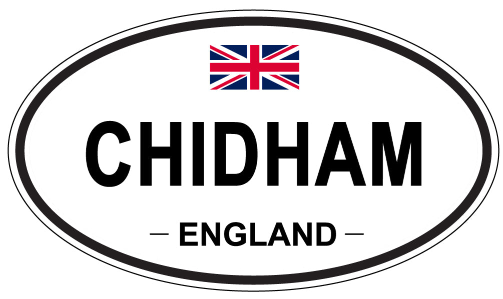 CHIDHAM, ENGLAND - Oval Sticker