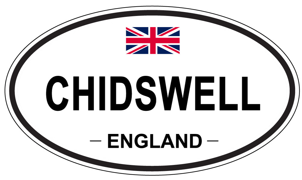 CHIDSWELL, ENGLAND - Oval Sticker