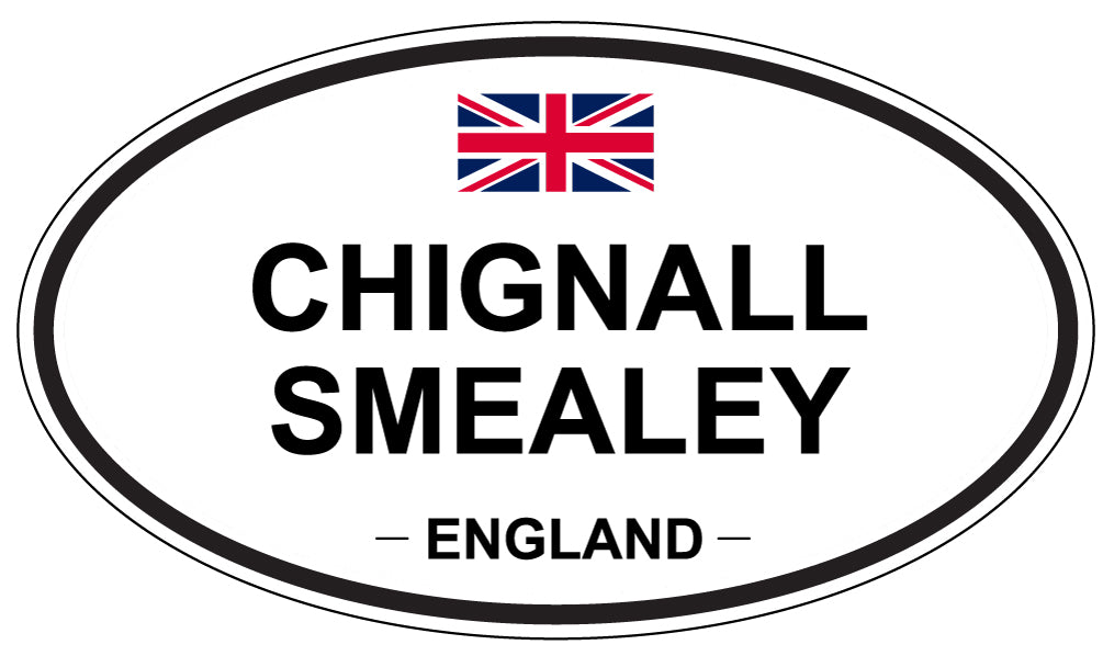 CHIGNALL SMEALEY, ENGLAND - Oval Sticker