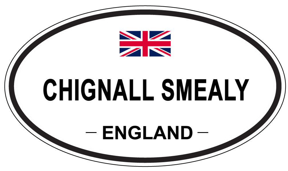 CHIGNALL SMEALY, ENGLAND - Oval Sticker