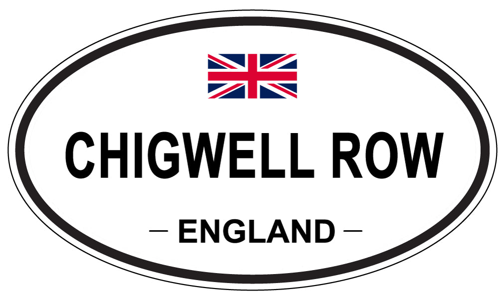 CHIGWELL ROW, ENGLAND - Oval Sticker