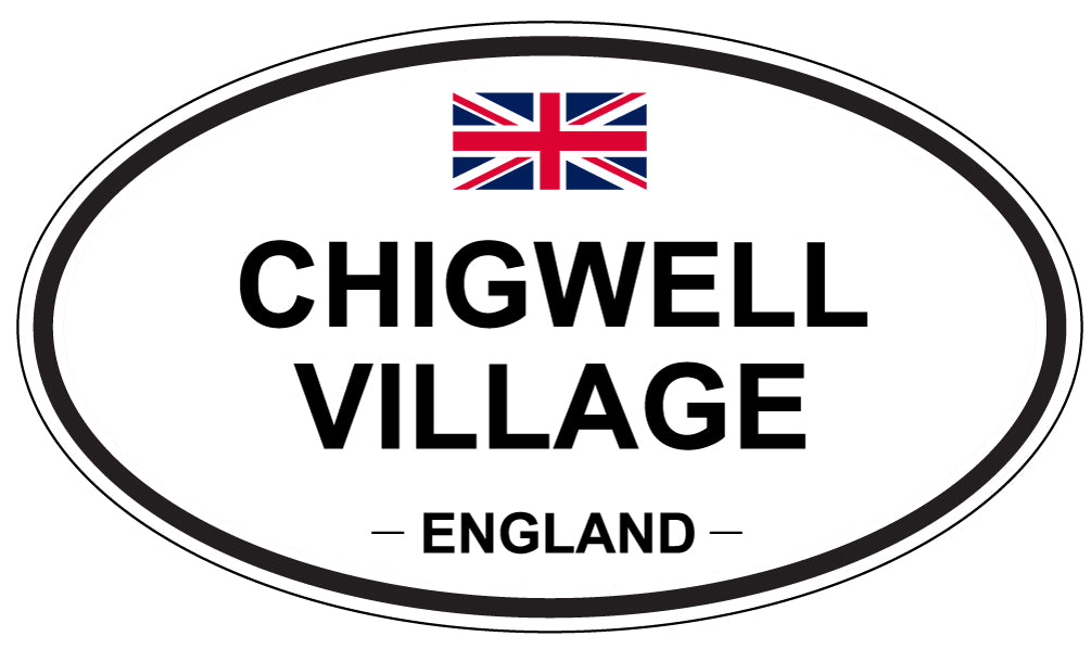 CHIGWELL VILLAGE, ENGLAND - Oval Sticker