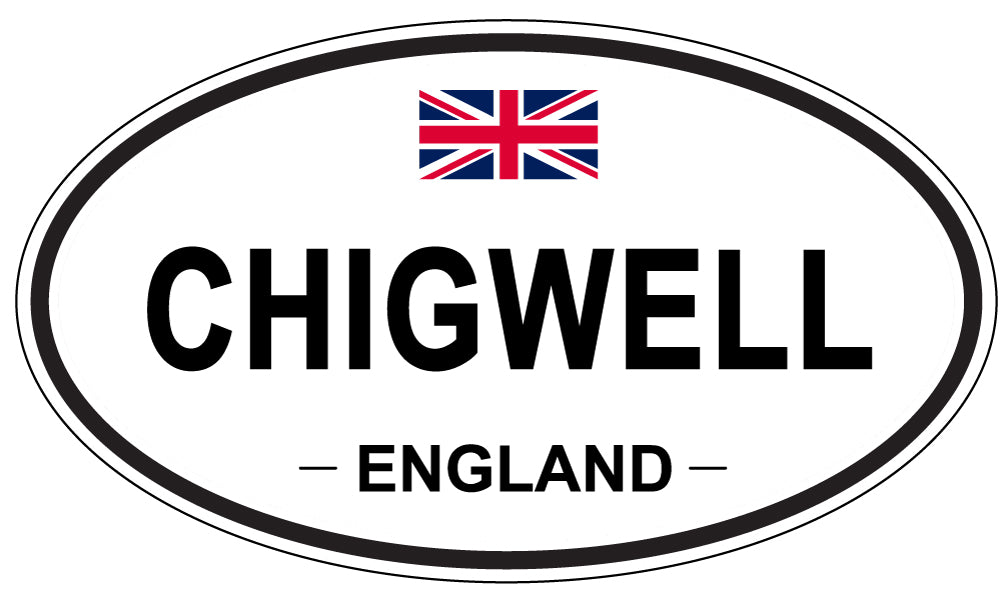 CHIGWELL, ENGLAND - Oval Sticker