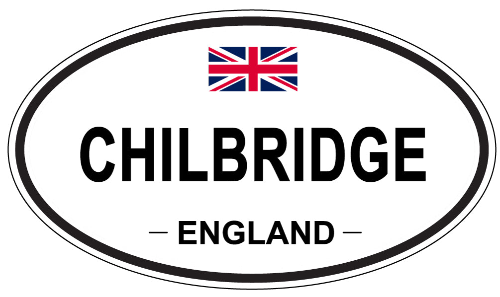 CHILBRIDGE, ENGLAND - Oval Sticker
