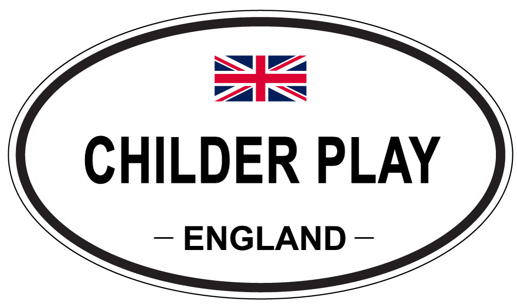 CHILDER PLAY, ENGLAND - Oval Sticker