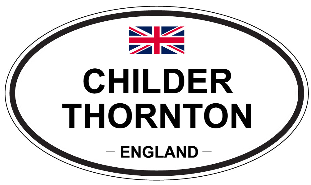 CHILDER THORNTON, ENGLAND - Oval Sticker