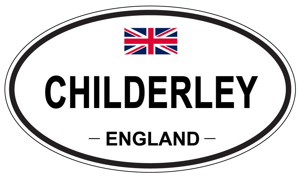 CHILDERLEY, ENGLAND - Oval Sticker