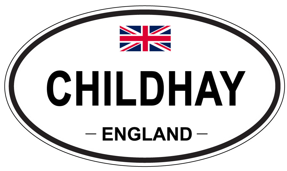 CHILDHAY, ENGLAND - Oval Sticker