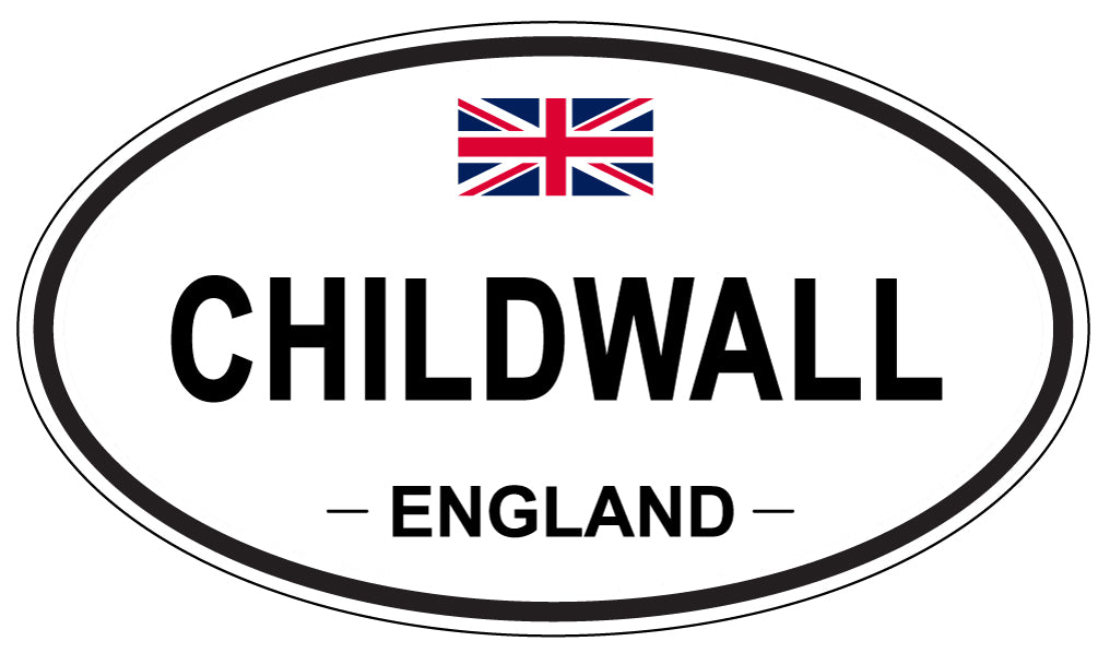 CHILDWALL, ENGLAND - Oval Sticker