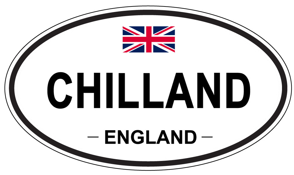 CHILLAND, ENGLAND - Oval Sticker