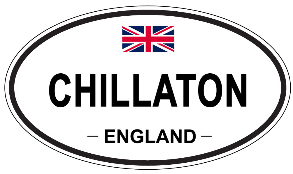 CHILLATON, ENGLAND - Oval Sticker