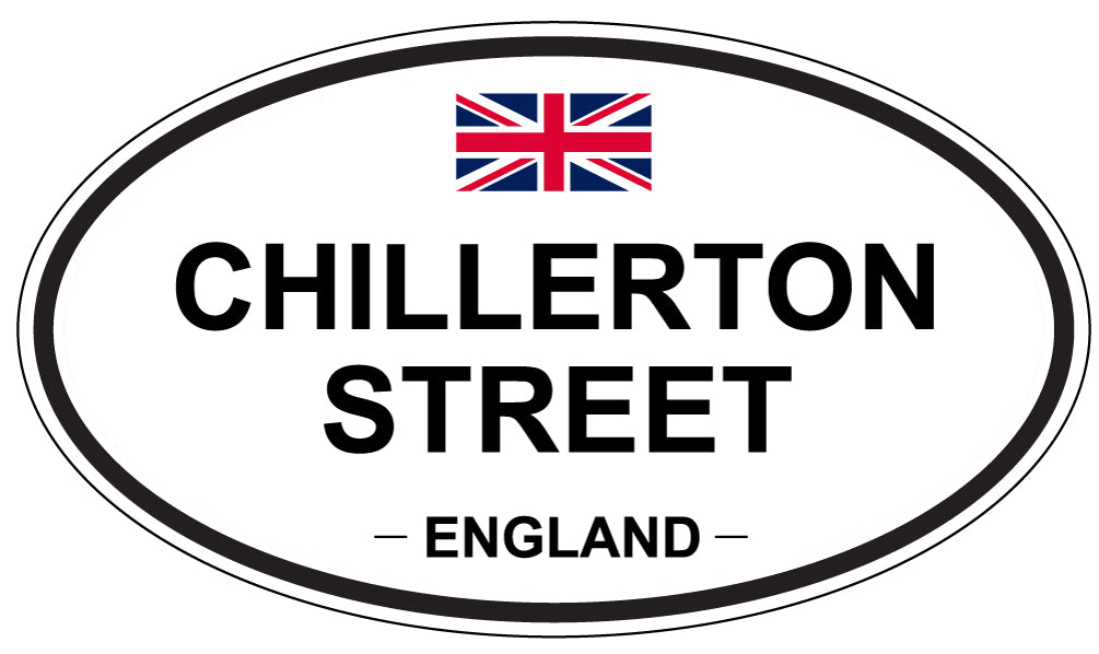 CHILLERTON STREET, ENGLAND - Oval Sticker
