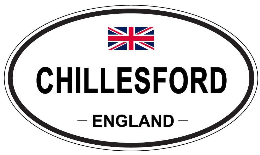 CHILLESFORD, ENGLAND - Oval Sticker