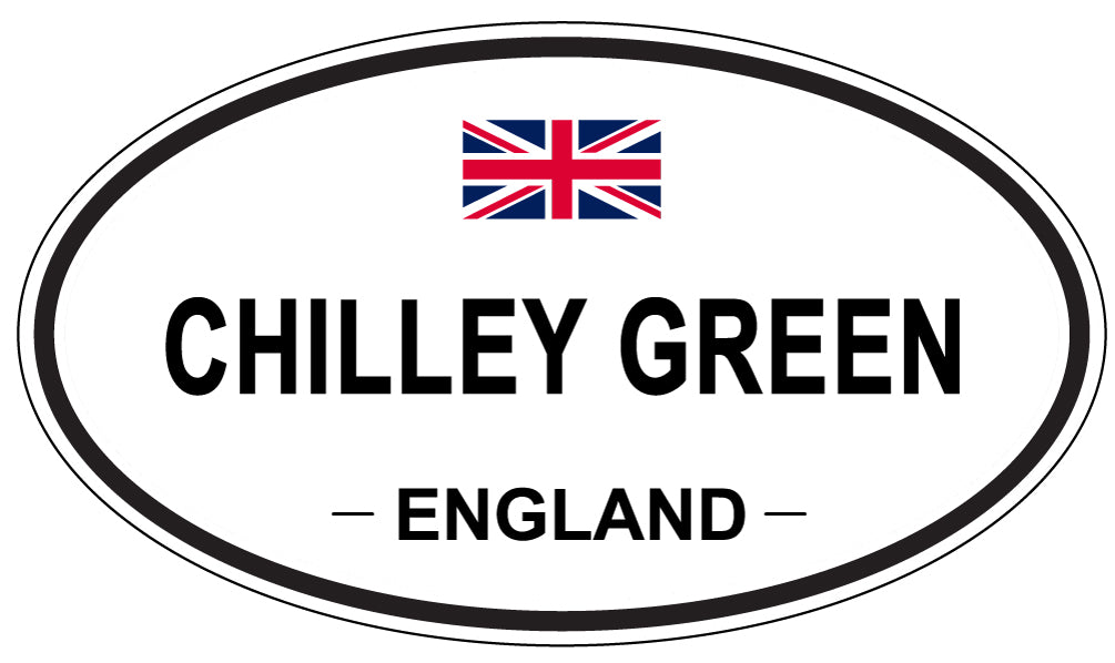 CHILLEY GREEN, ENGLAND - Oval Sticker
