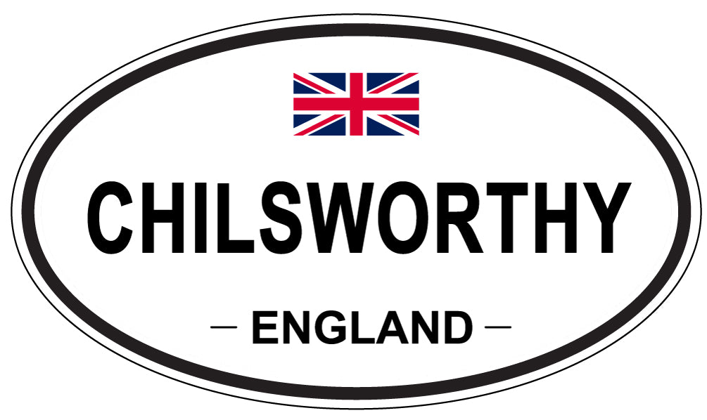 CHILSWORTHY, ENGLAND - Oval Sticker