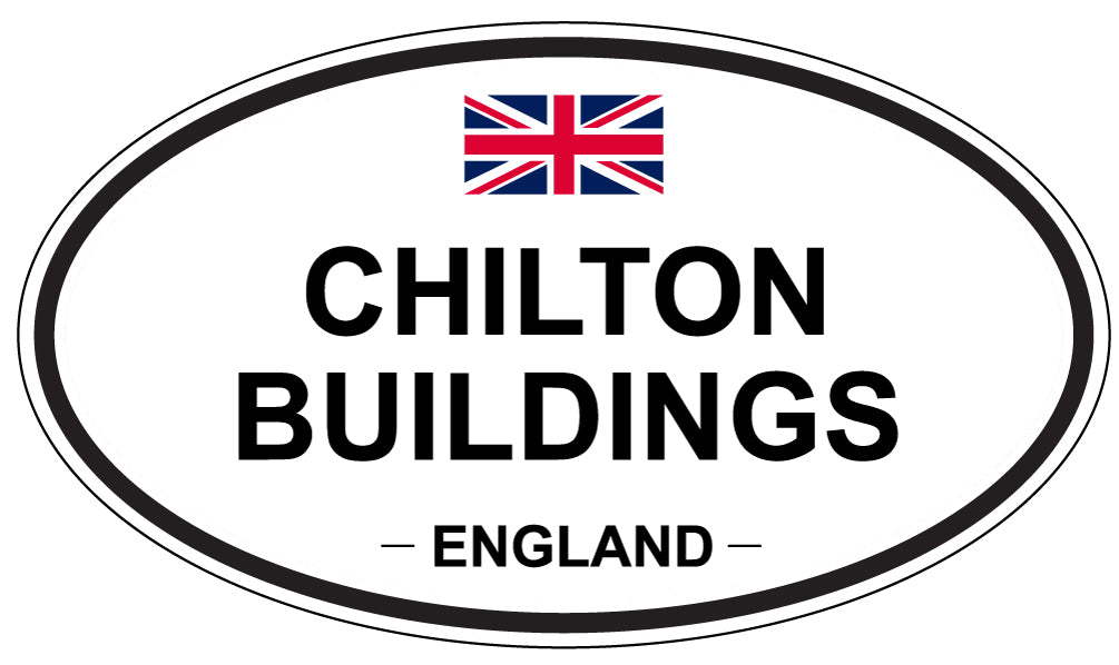 CHILTON BUILDINGS, ENGLAND - Oval Sticker