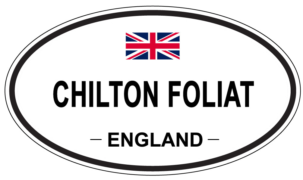 CHILTON FOLIAT, ENGLAND - Oval Sticker