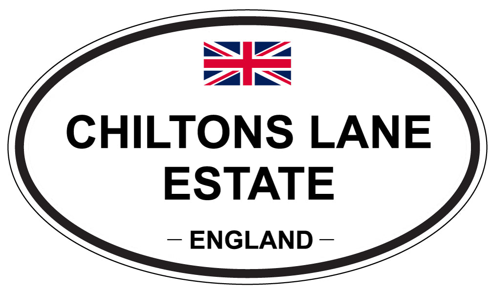 CHILTONS LANE ESTATE, ENGLAND - Oval Sticker