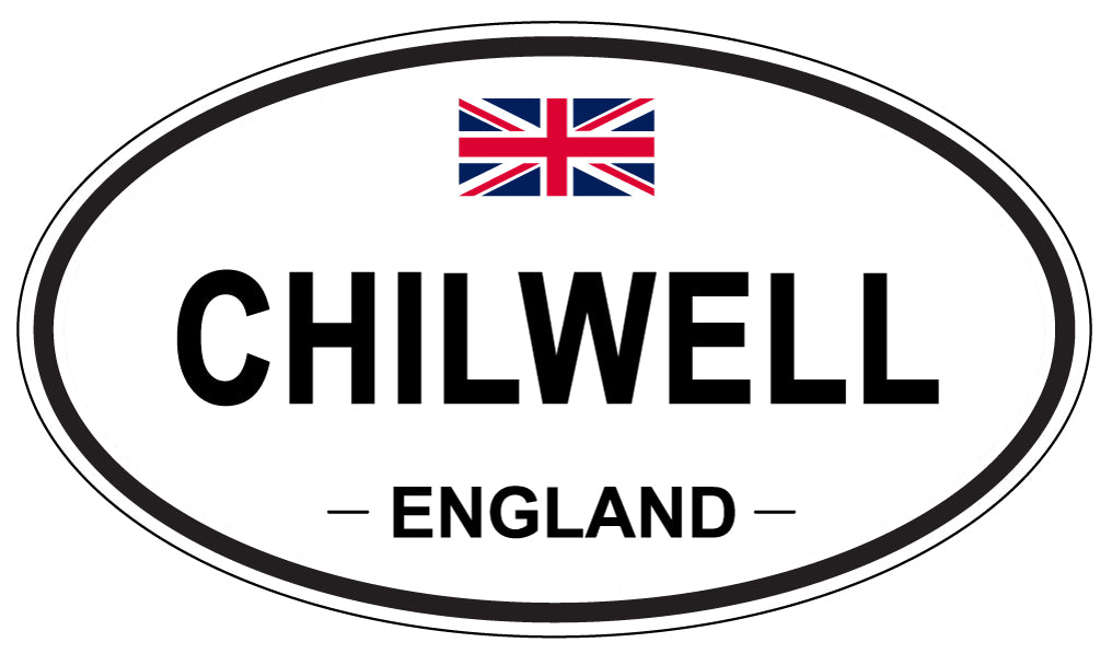 CHILWELL, ENGLAND - Oval Sticker