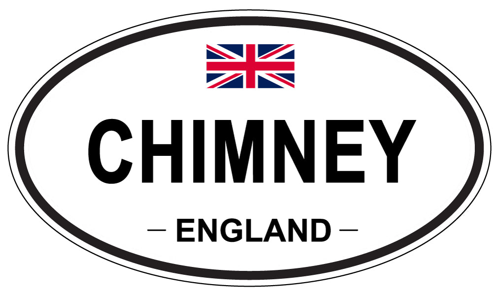 CHIMNEY, ENGLAND - Oval Sticker