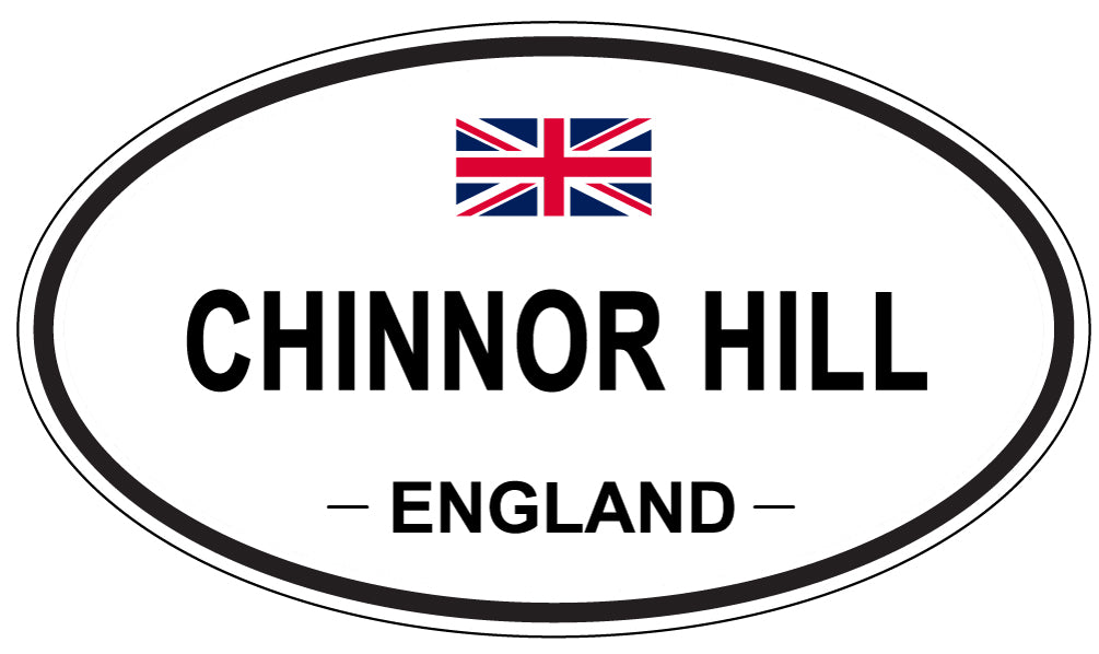 CHINNOR HILL, ENGLAND - Oval Sticker