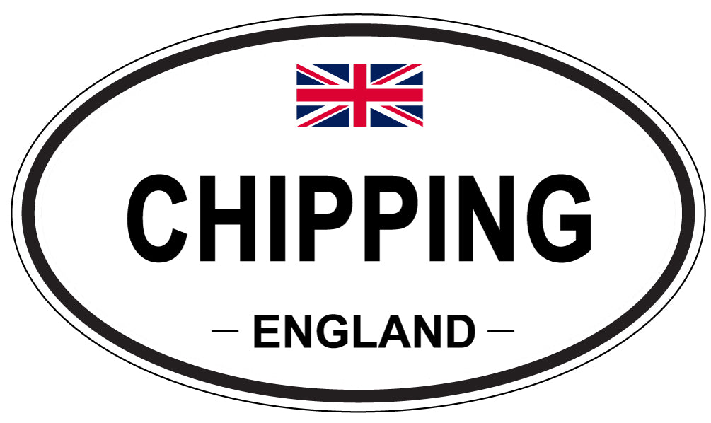 CHIPPING, ENGLAND - Oval Sticker