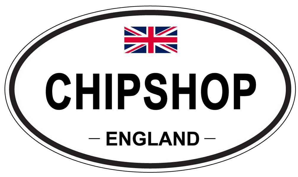CHIPSHOP, ENGLAND - Oval Sticker