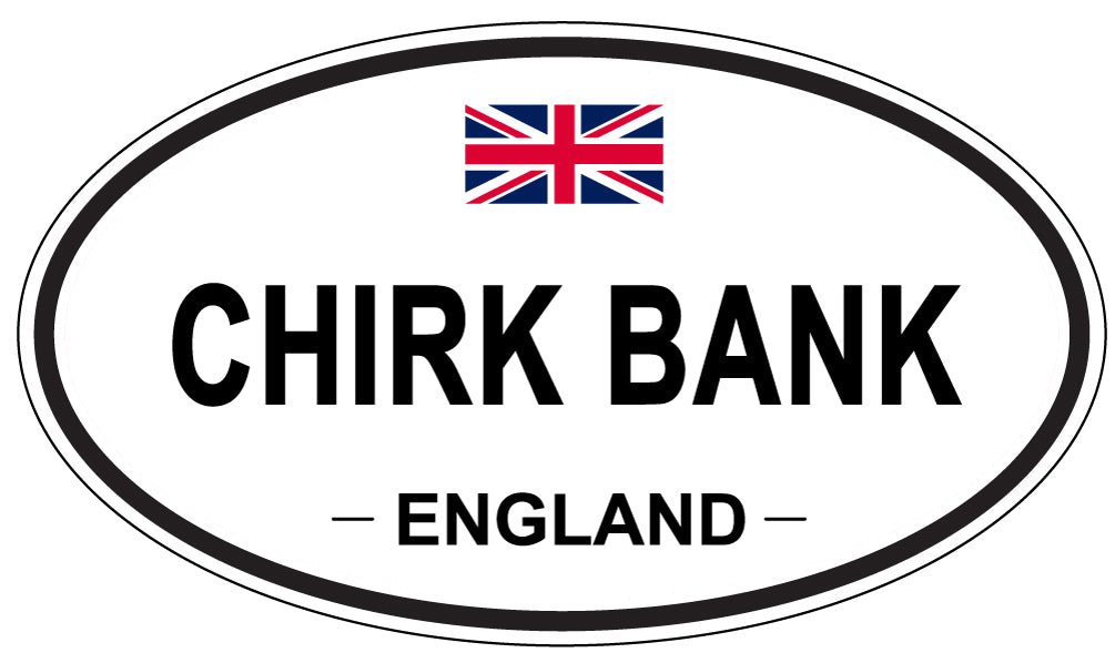 CHIRK BANK, ENGLAND - Oval Sticker