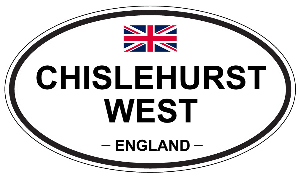 CHISLEHURST WEST, ENGLAND - Oval Sticker